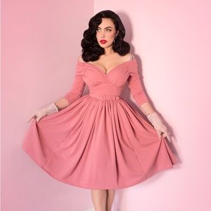 Vixen by Micheline Pitt Scarlet Swing Dress in Pink 3X